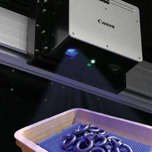 Canon Vision inspecting bin with parts